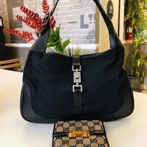 Authentic Gucci handbag and wallet.